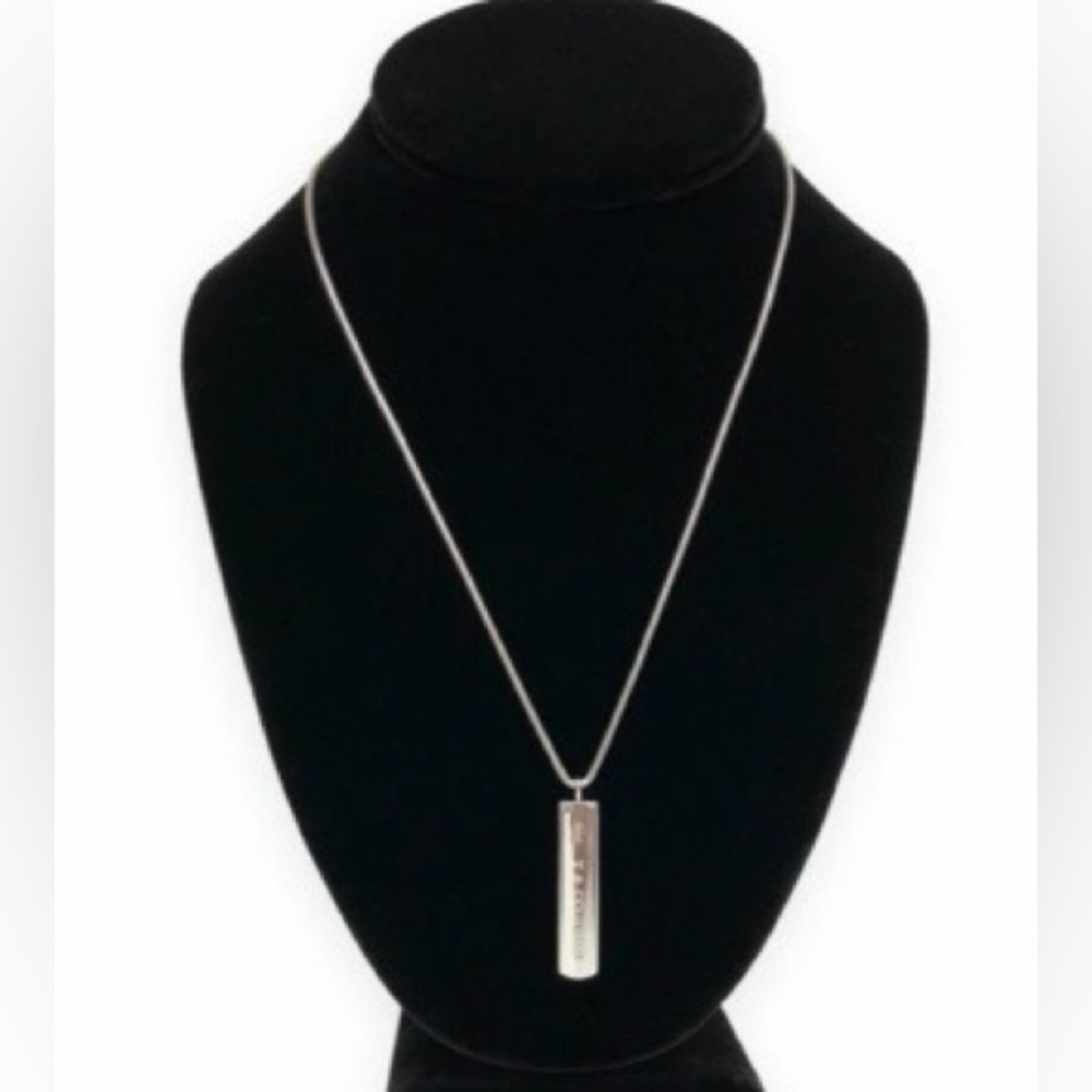 VINTAGE TIFFANY & CO. 1837 STERLING SILVER BAR PENDANT